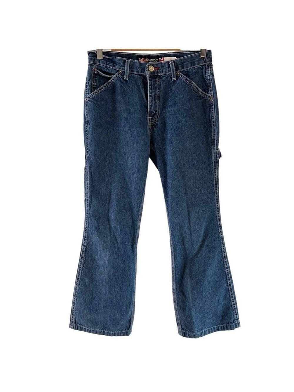 Vintage Authentic London blues carpenter jeans 100% cotton wide leg high rise 29